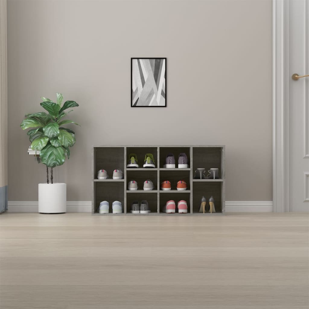 Schuhbank 103X30X55 Cm Holzwerkstoff Grau Sonoma