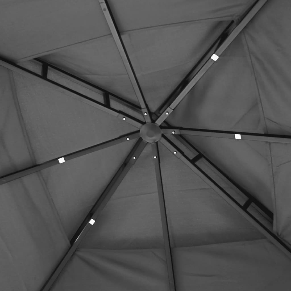 Pavillon Mit Dach Anthrazit Stahl