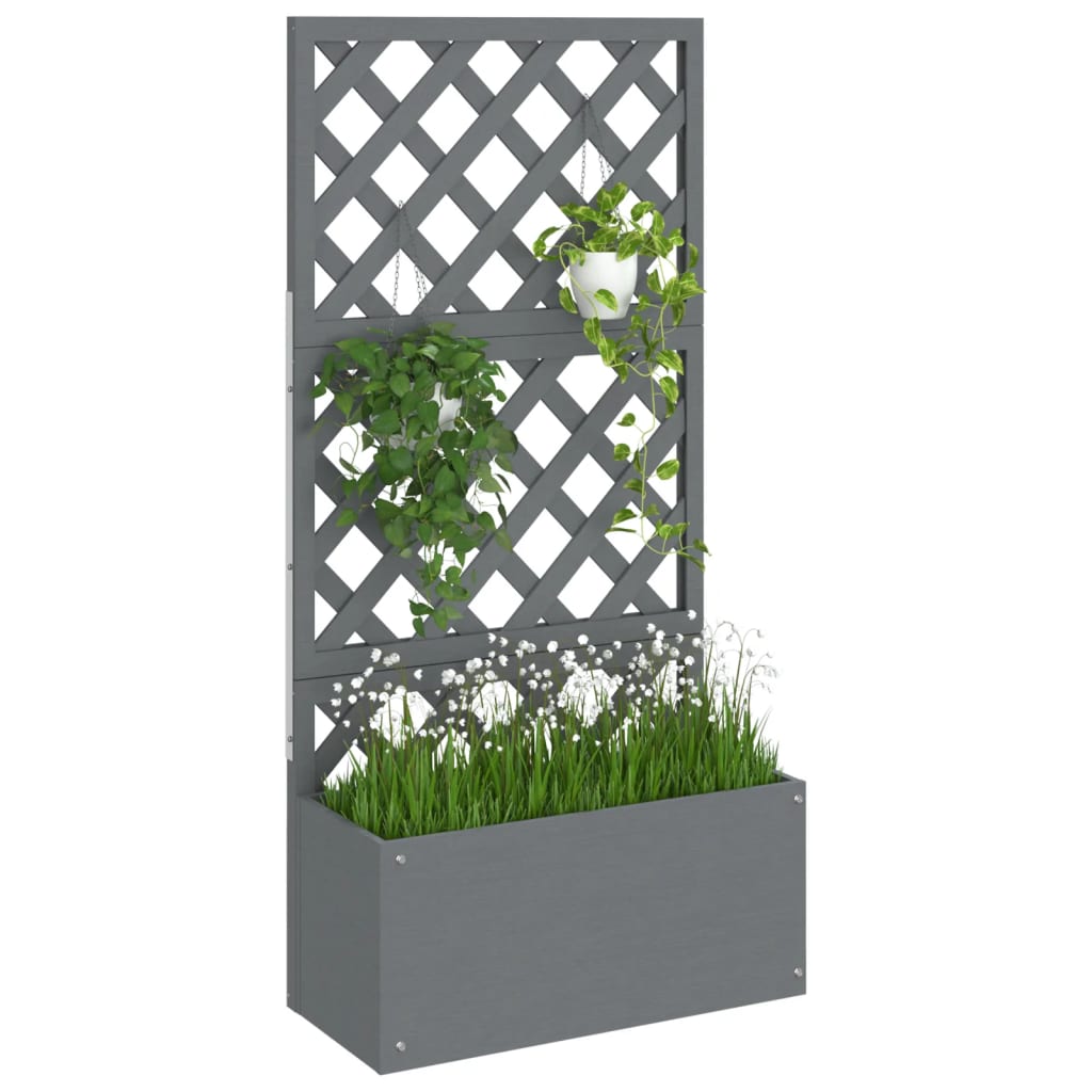 Blumenkasten Mit Rankgitter Wpc