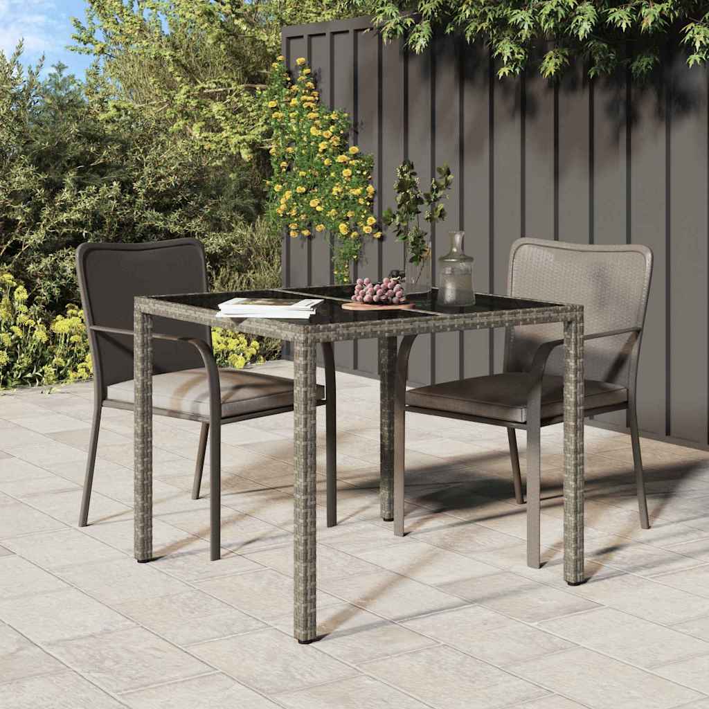 Gartentisch Weiß Poly-Rattan