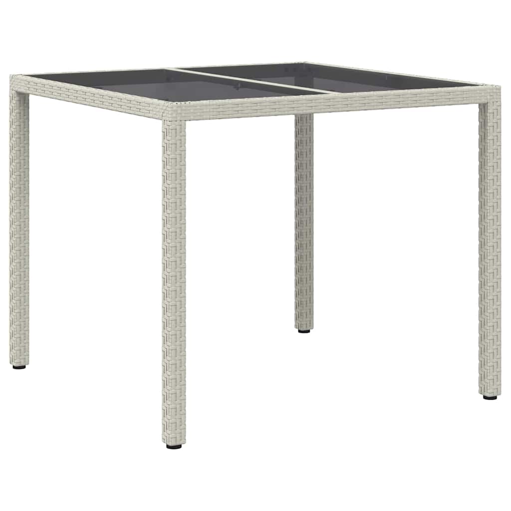 Gartentisch Weiß Poly-Rattan