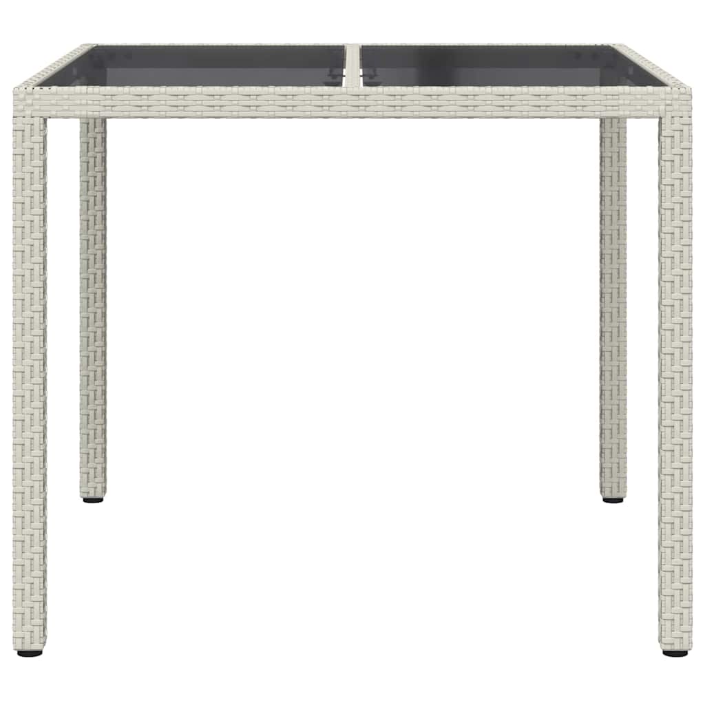 Gartentisch Weiß Poly-Rattan