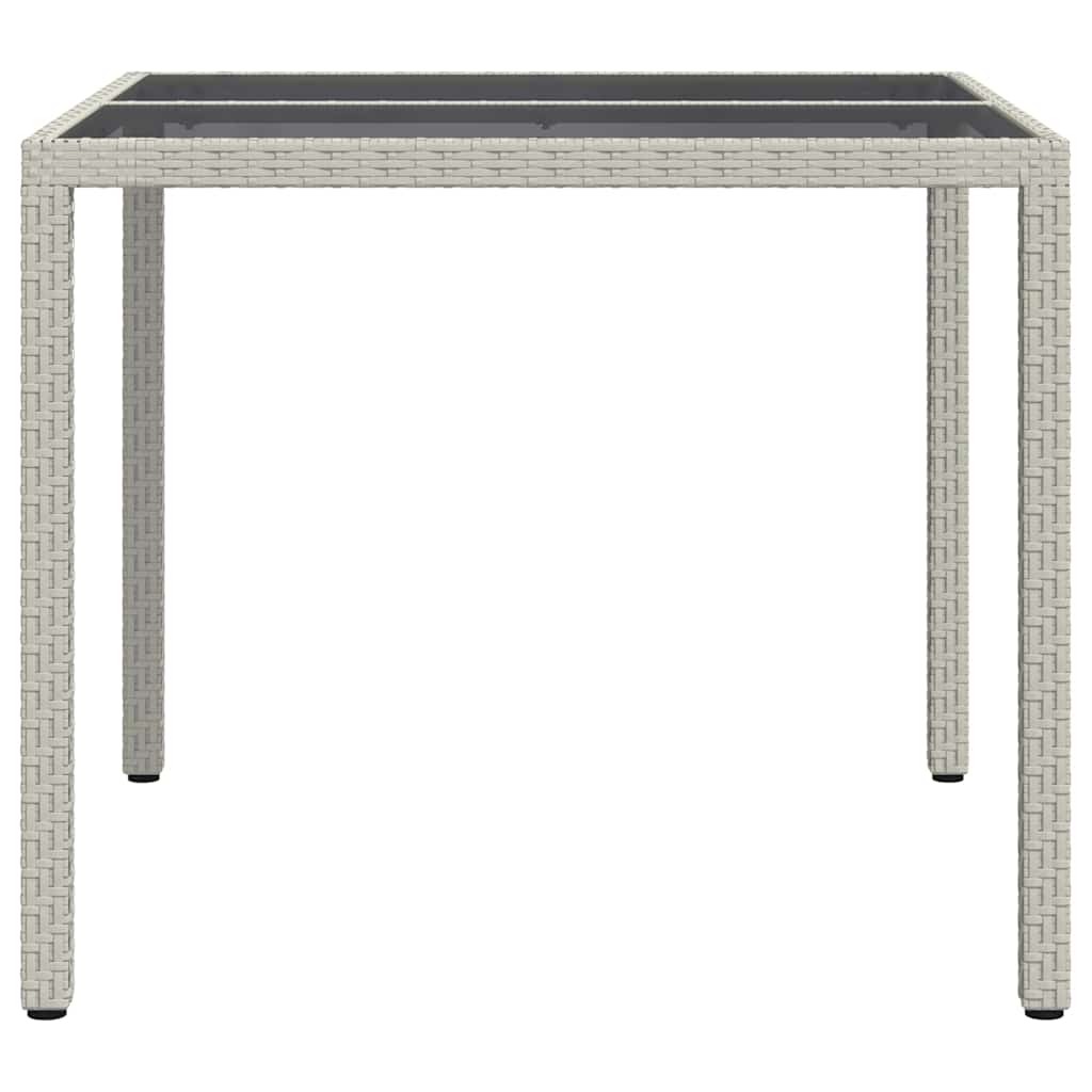 Gartentisch Weiß Poly-Rattan