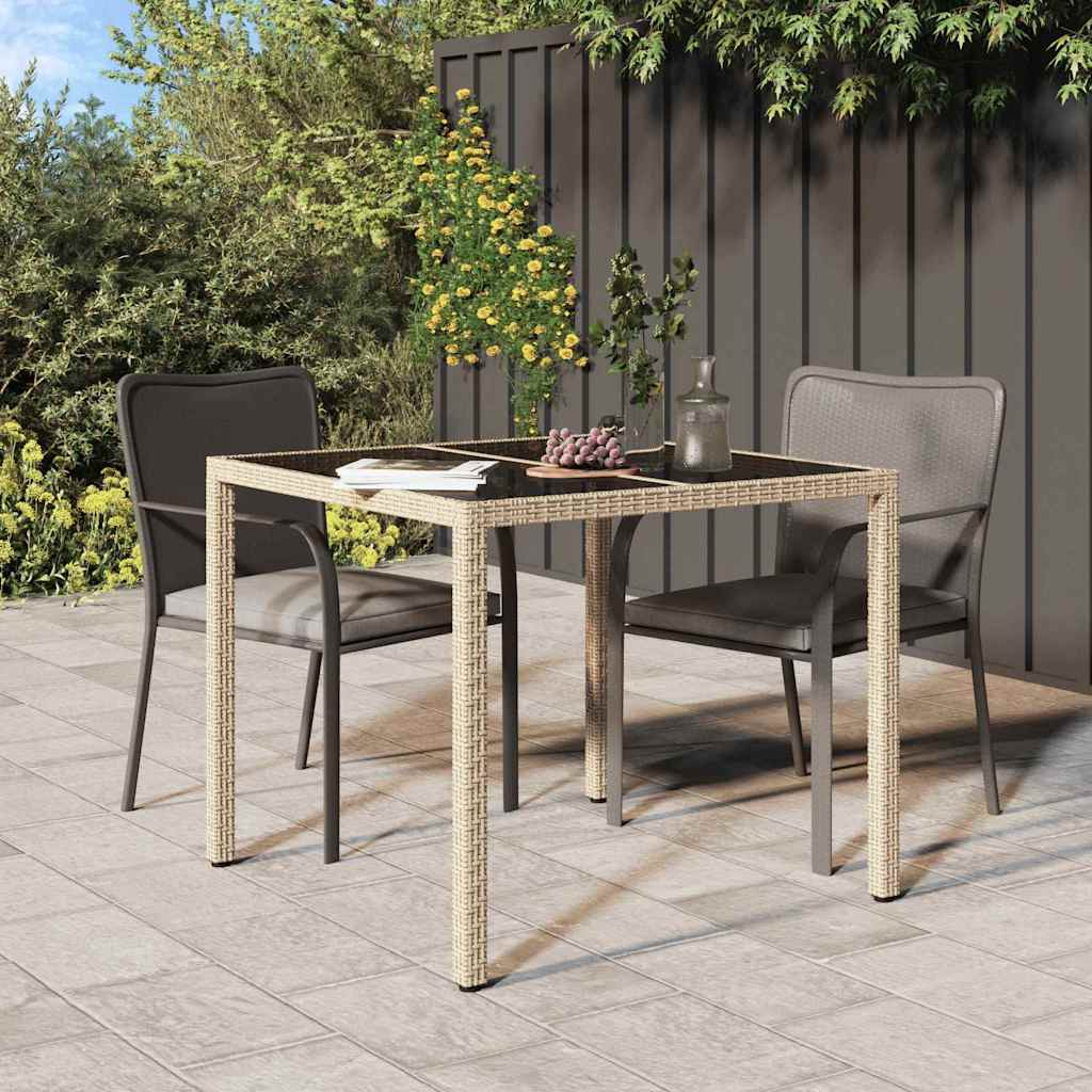 Gartentisch Weiß Poly-Rattan