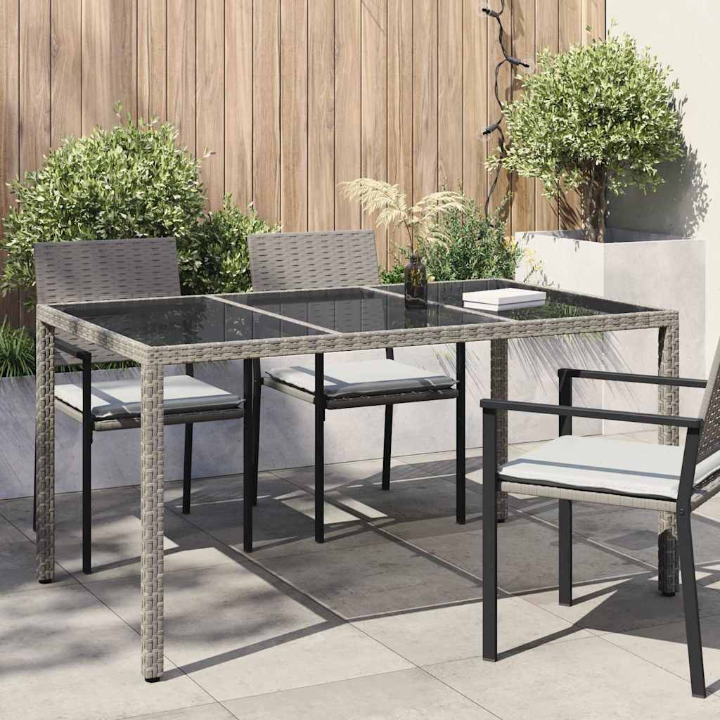 Gartentisch Weiß Poly-Rattan