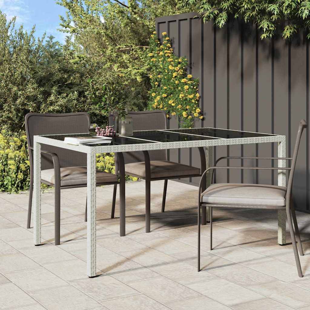 Gartentisch Weiß Poly-Rattan