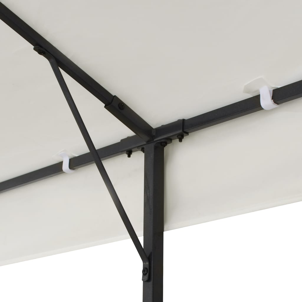 Pavillon Mit Doppeldach Weiß 6X3 M Stahl Weiß