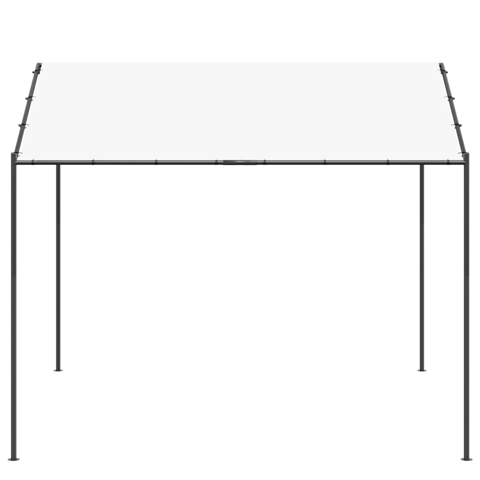 Pavillon 4 X 4 X 2,6 M Weiß Stahl Und Polyester 180 Gsm