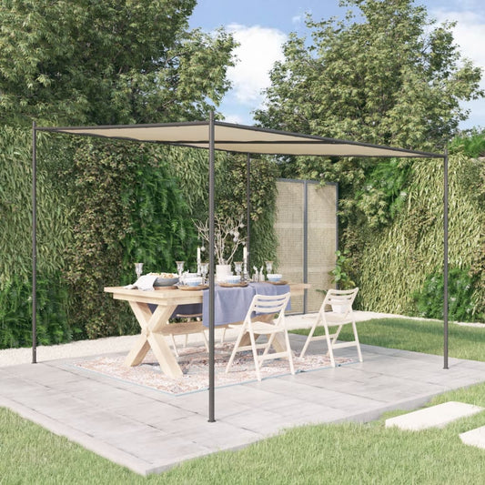 Pavillon Beige 3X3 M 180 G/M² Stoff Und Stahl