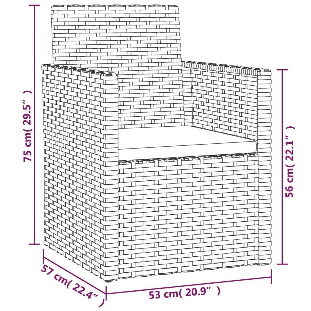 Gartensessel Mit Kissen Poly Rattan