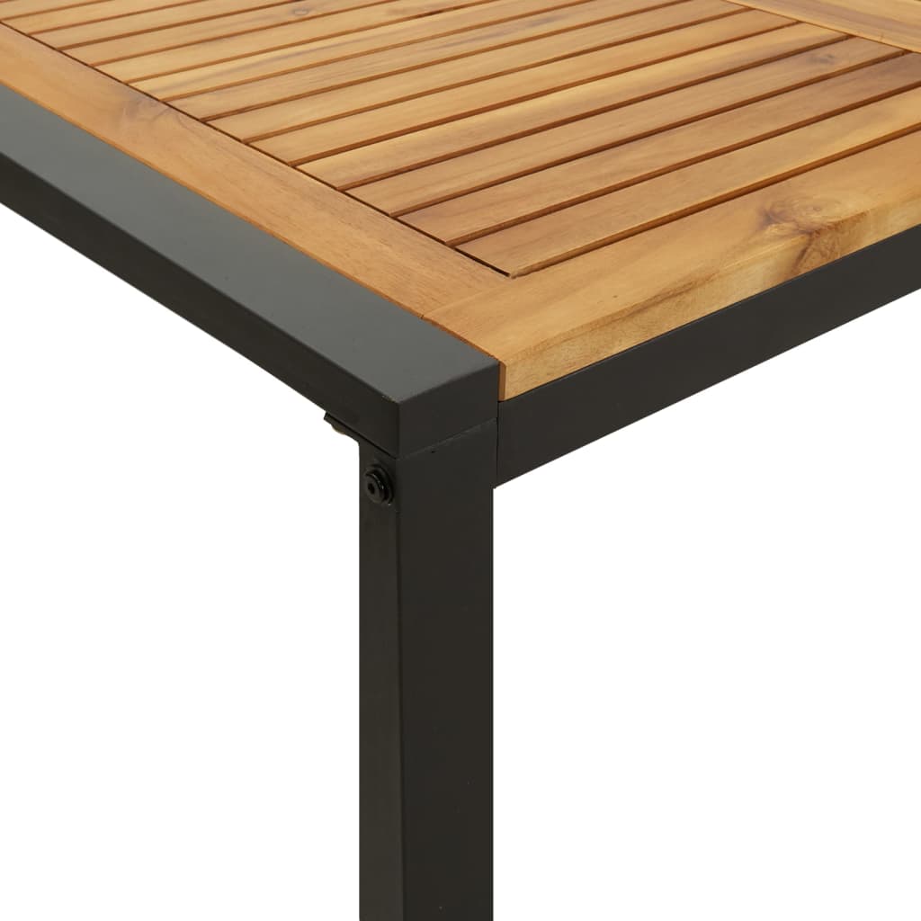 Gartentisch Mit Beinen In U-Form Massivholz Akazie