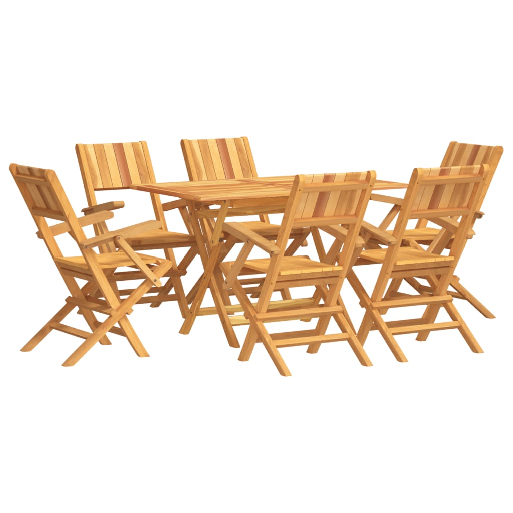 7-Tlg. Garten-Essgruppe Massivholz Teak
