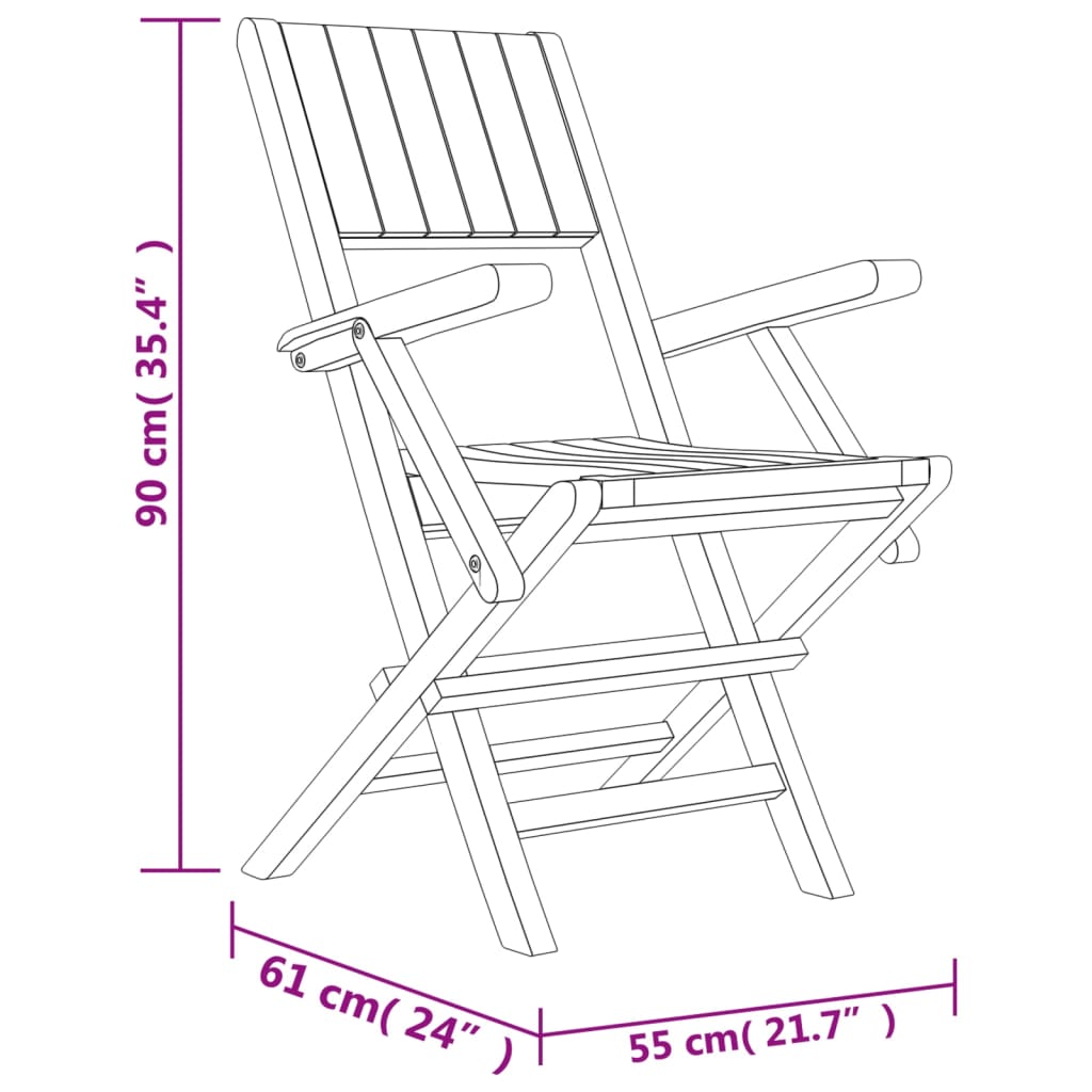 7-Tlg. Garten-Essgruppe Massivholz Teak