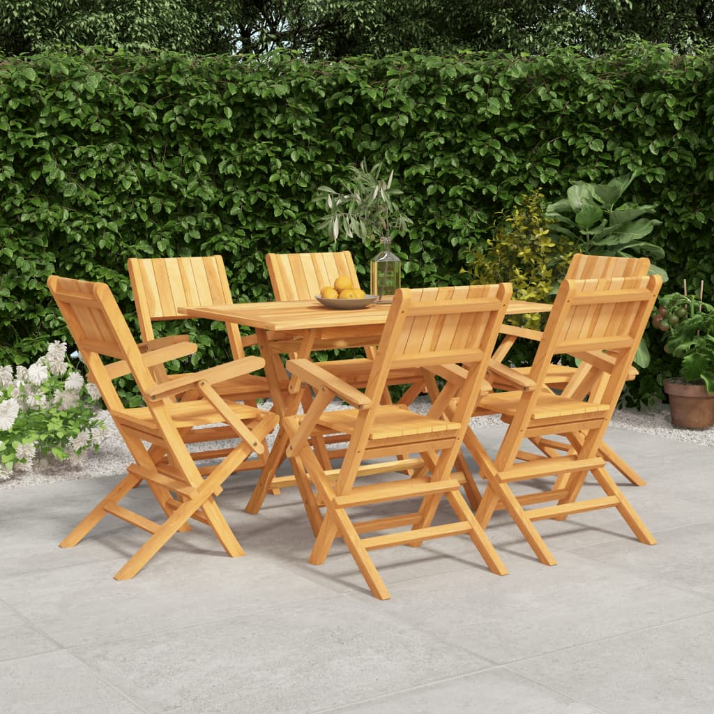 7-Tlg. Garten-Essgruppe Massivholz Teak