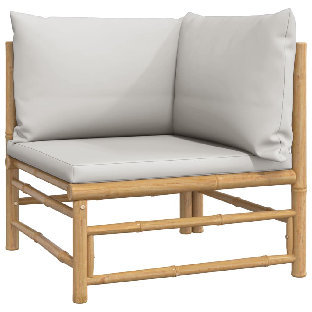 8-Tlg. Garten-Lounge-Set Mit Kissen Bambus