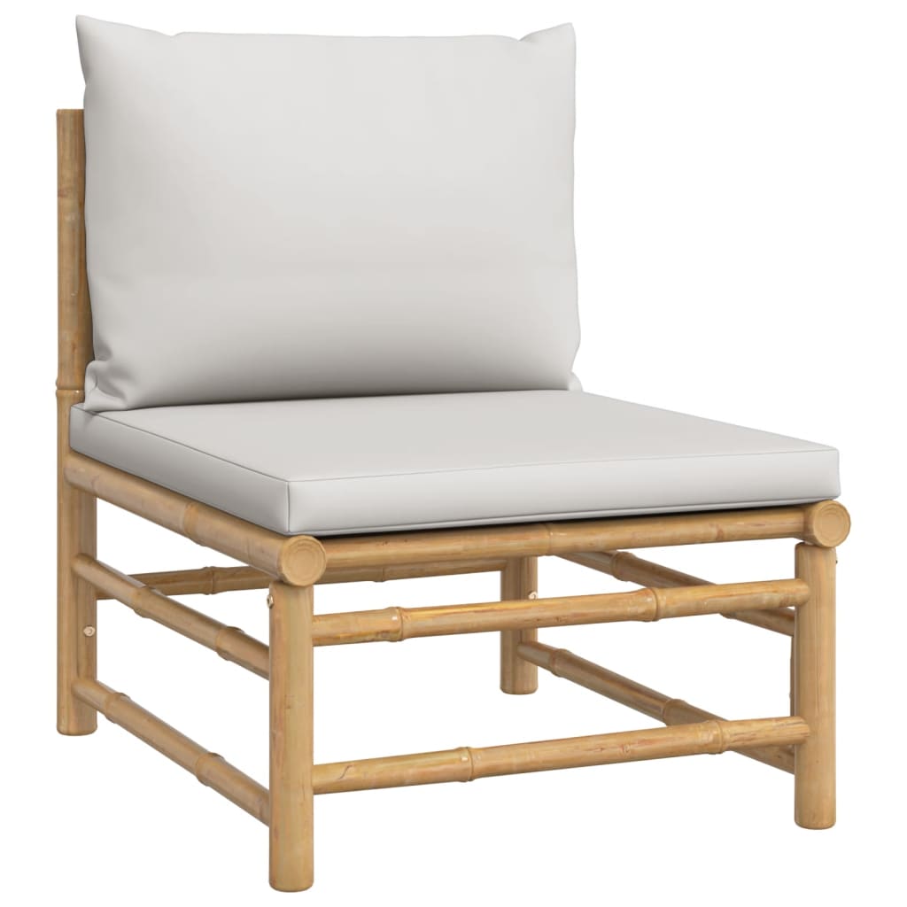 8-Tlg. Garten-Lounge-Set Mit Kissen Bambus