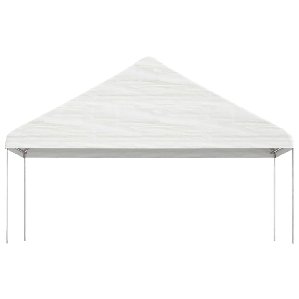Pavillon Mit Dach Weiß 20,07X5,88X3,75 M Polyethylen