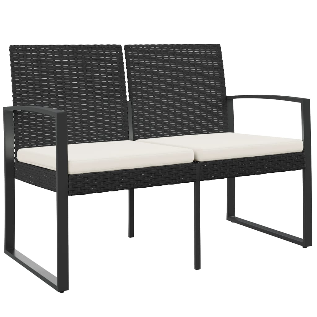 Gartenbank 2-Sitzer Mit Kissen Pp-Rattan