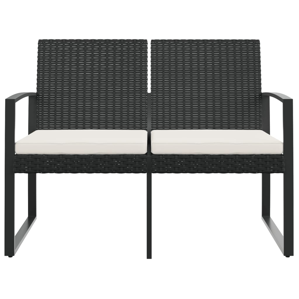 Gartenbank 2-Sitzer Mit Kissen Pp-Rattan