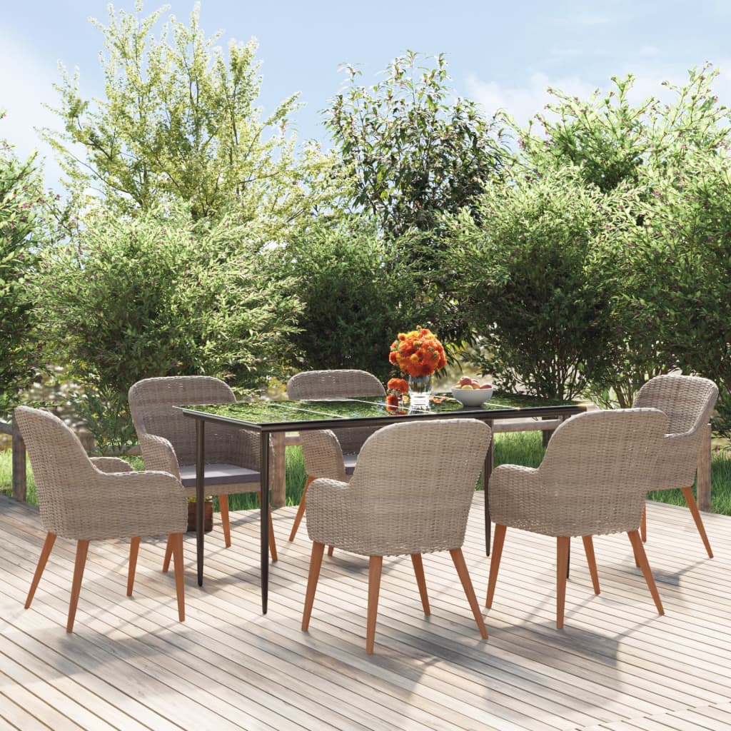 9-Tlg. Garten-Essgruppe Mit Kissen