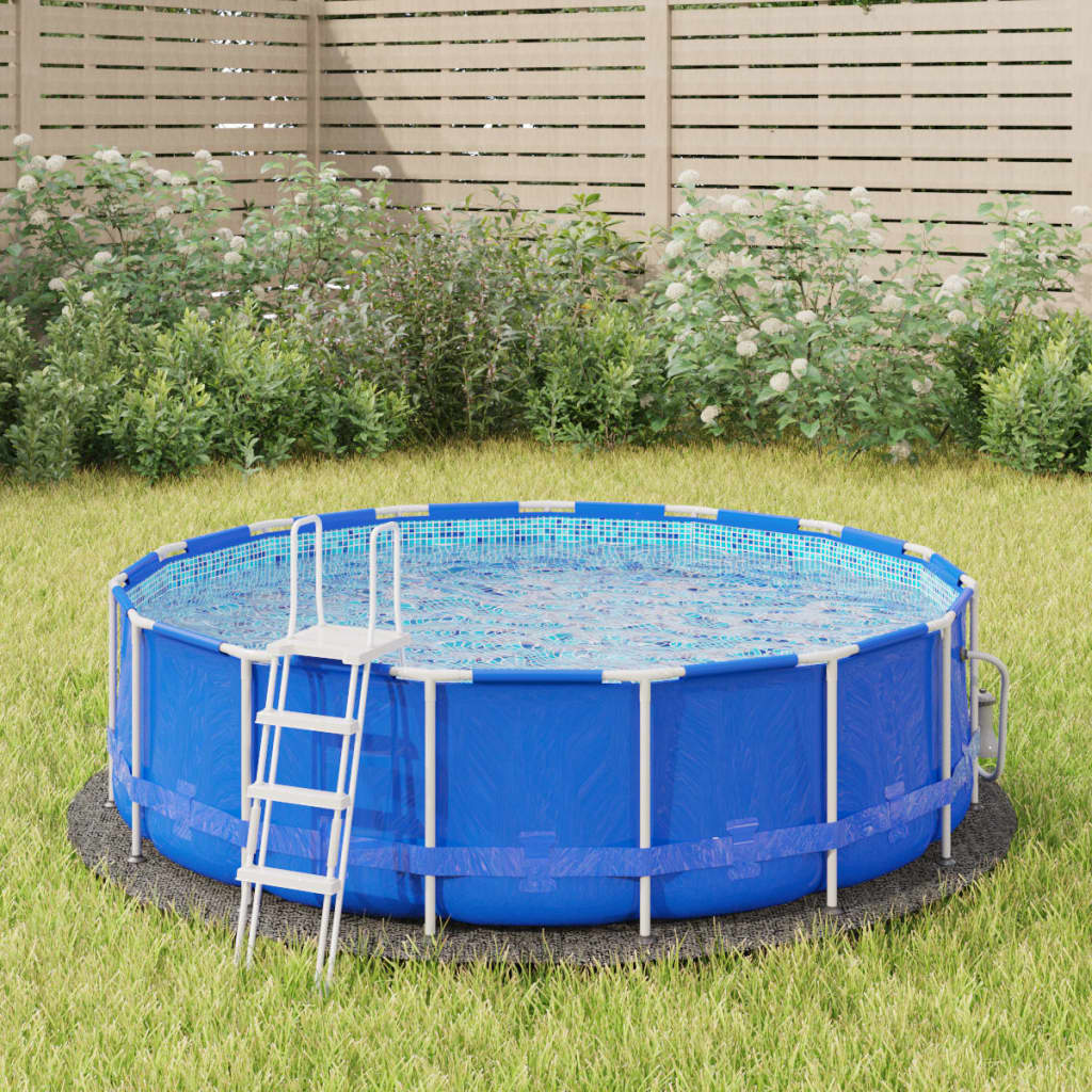 Pool-Bodentuch Ø306 Cm Polyester Geotextil Hellgrau