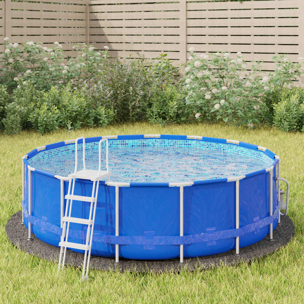 Pool-Bodentuch Ø306 Cm Polyester Geotextil Hellgrau
