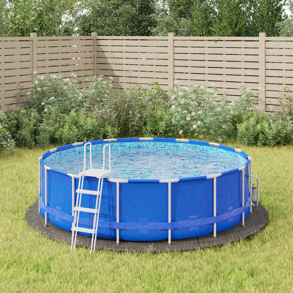 Pool-Bodentuch Ø306 Cm Polyester Geotextil Hellgrau