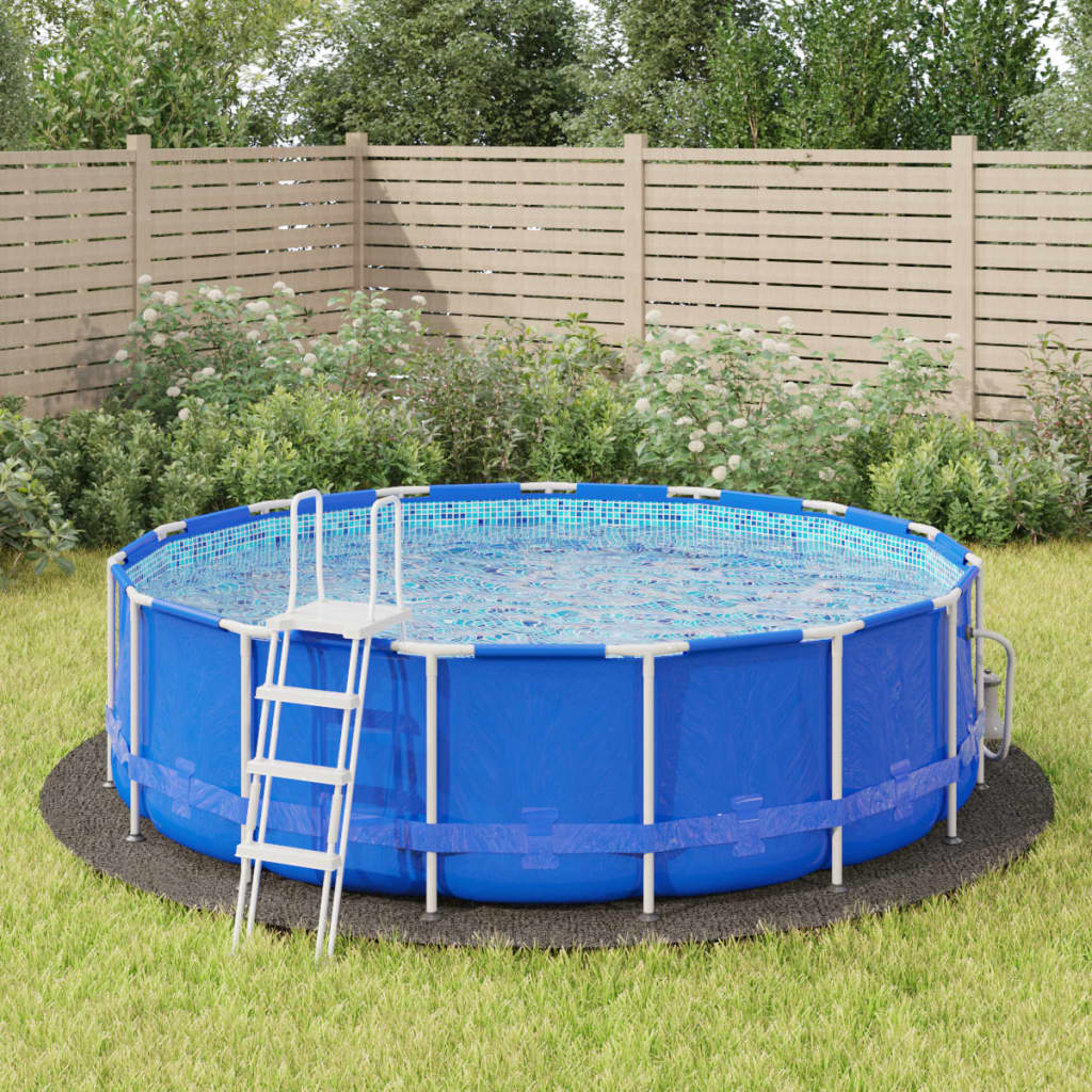 Pool-Bodentuch Ø306 Cm Polyester Geotextil Hellgrau