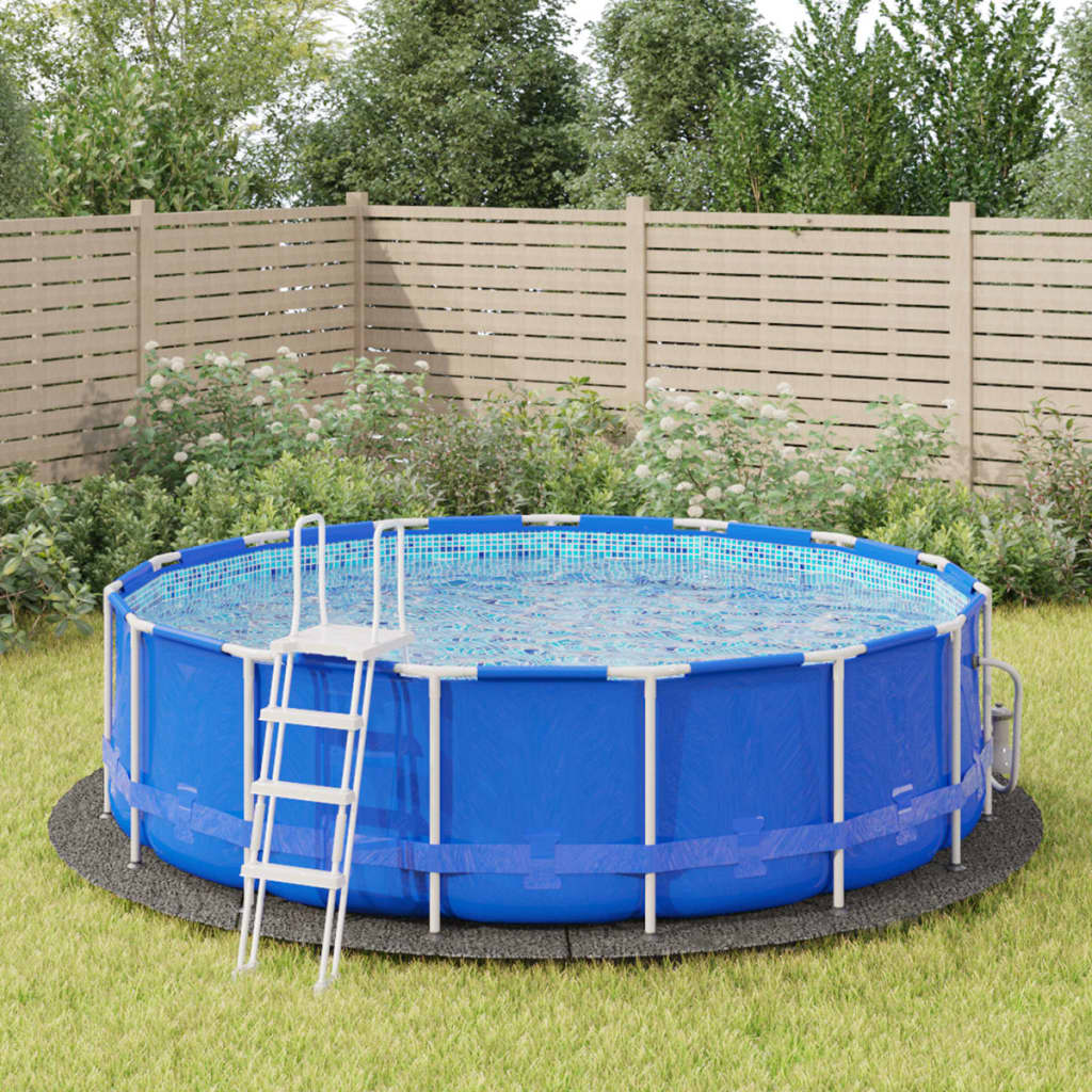 Pool-Bodentuch Ø306 Cm Polyester Geotextil Hellgrau