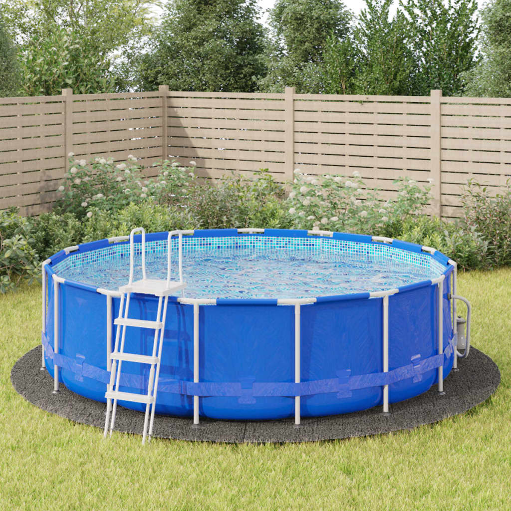 Pool-Bodentuch Ø306 Cm Polyester Geotextil Hellgrau