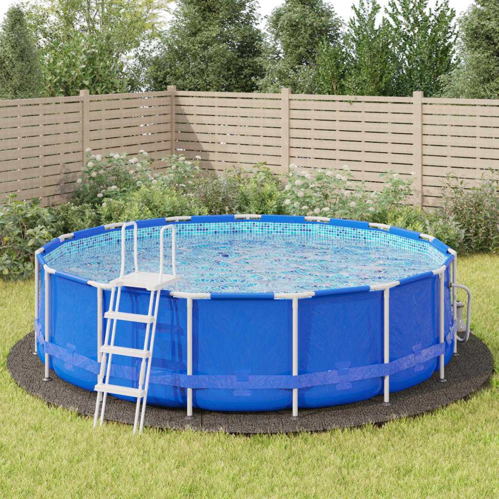 Pool-Bodentuch Ø306 Cm Polyester Geotextil Hellgrau