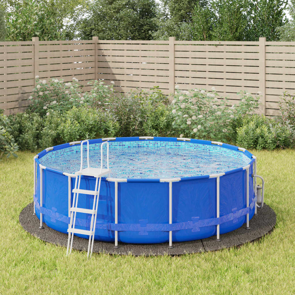 Pool-Bodentuch Ø306 Cm Polyester Geotextil Hellgrau