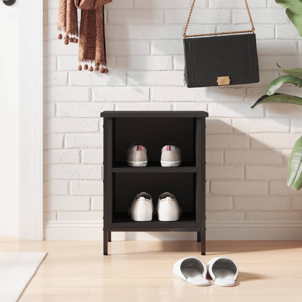 Schuhregal Holzwerkstoff Schwarz