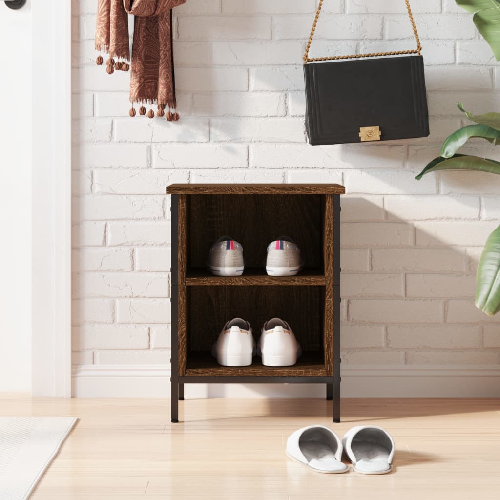 Schuhregal Braun Eichen-Optik Holzwerkstoff Braune Eiche