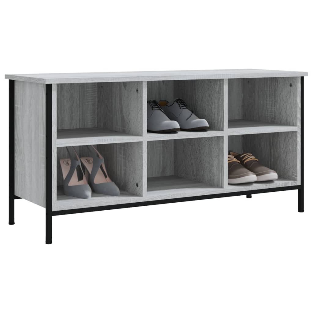 Schuhregal Holzwerkstoff Grau Sonoma