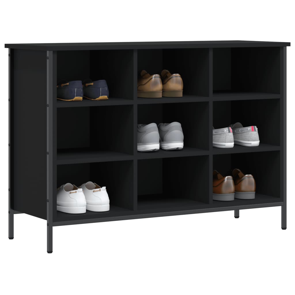 Schuhregal Holzwerkstoff Schwarz