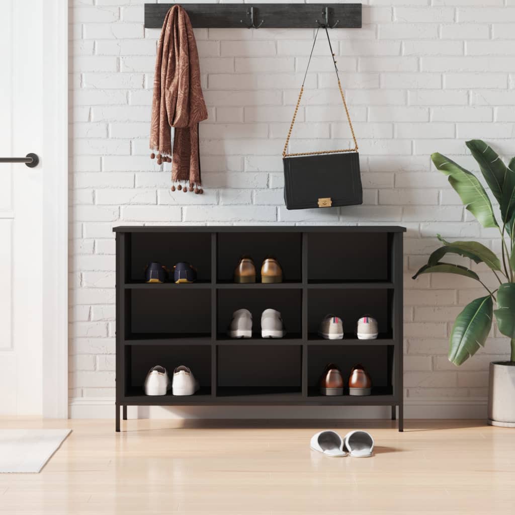 Schuhregal Holzwerkstoff Schwarz