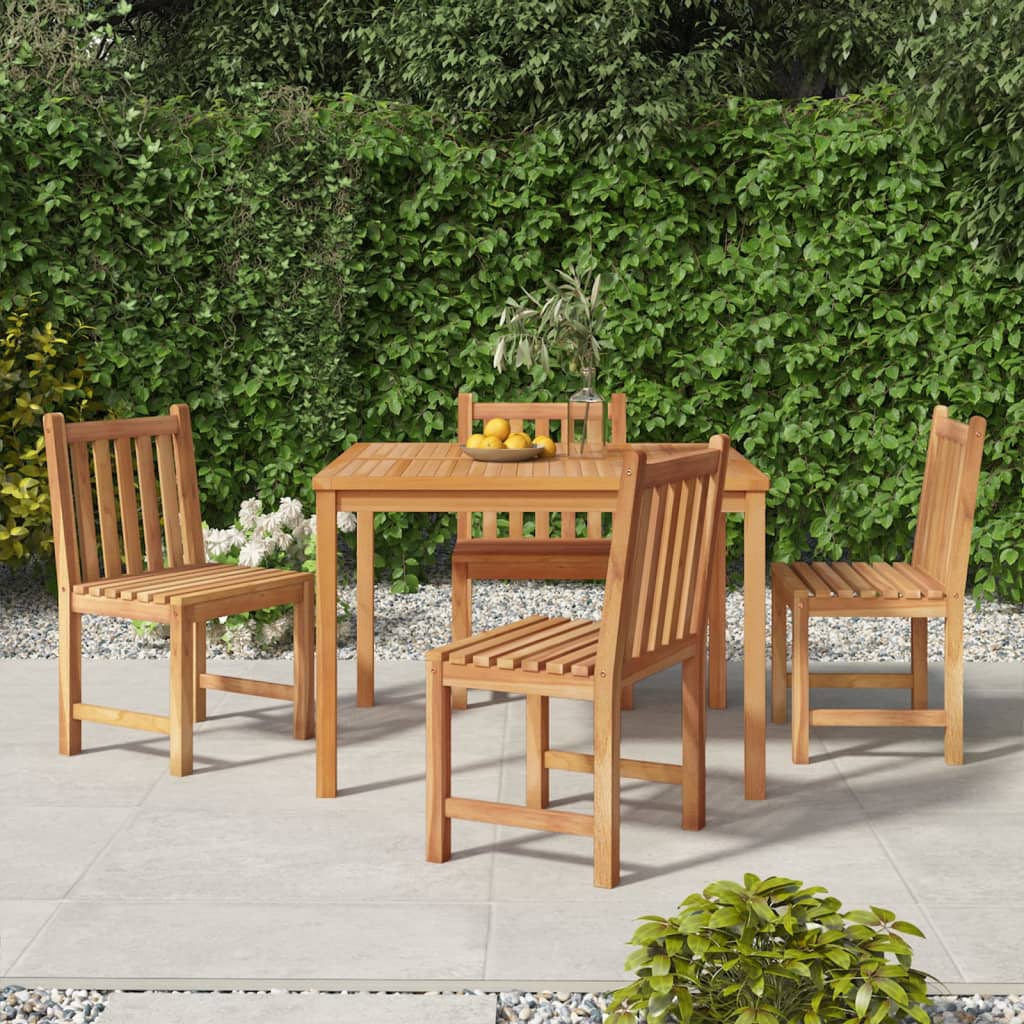3-Teiliges Garten-Ess-Set 80 X 80 Cm Massivholz Teak