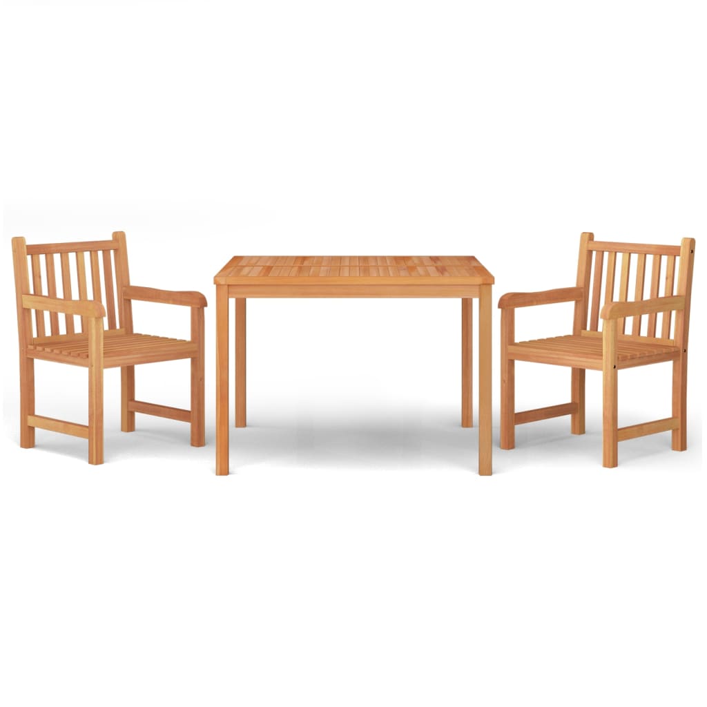 3-Tlg. Garten-Essgruppe Massivholz Teak