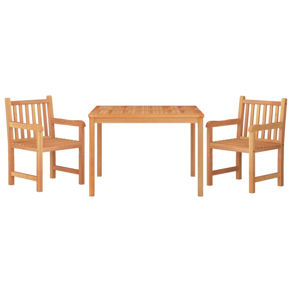 3-Tlg. Garten-Essgruppe Massivholz Teak