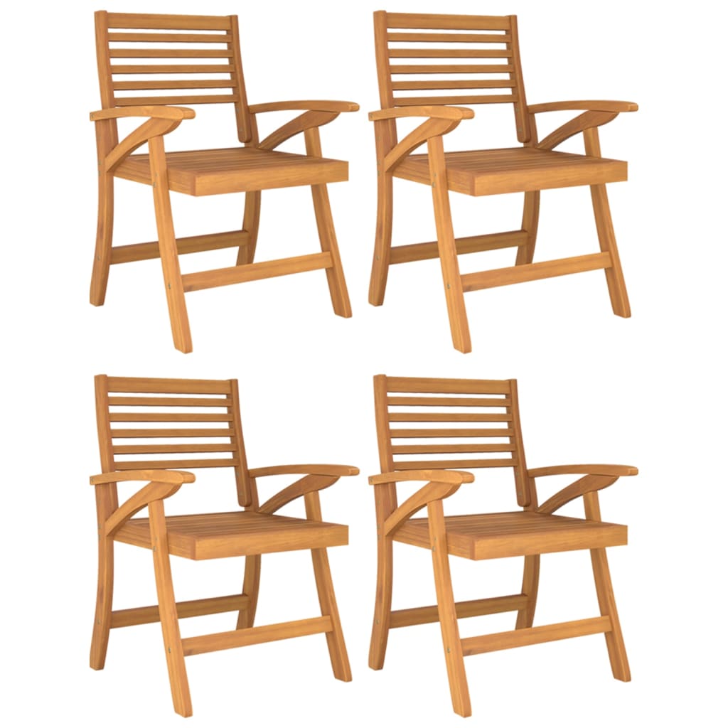 Gartenstühle 4 Stk. 58X58X87 Cm Massivholz Akazie