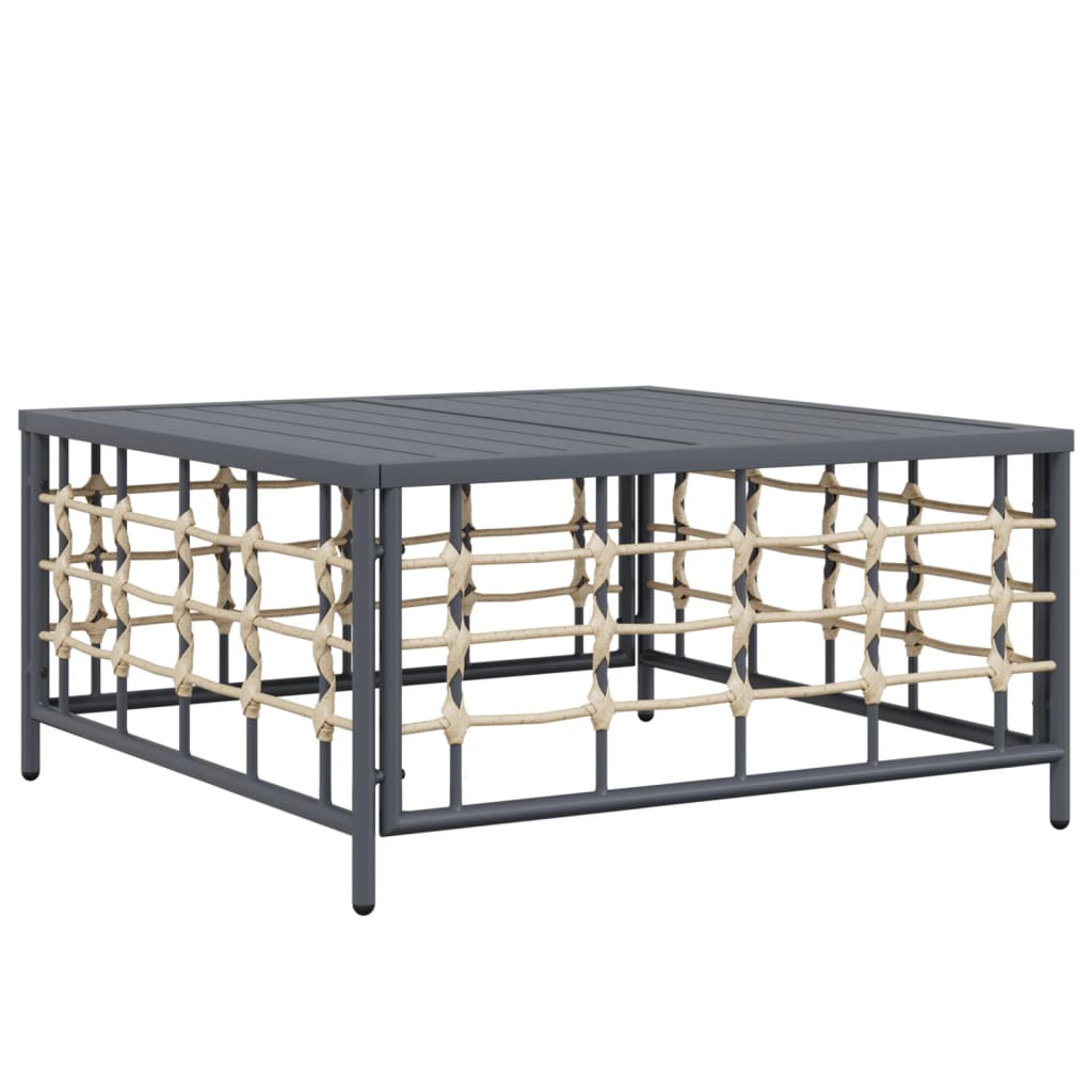 Garten Anthrazit 70X70X34 Cm Poly Rattan