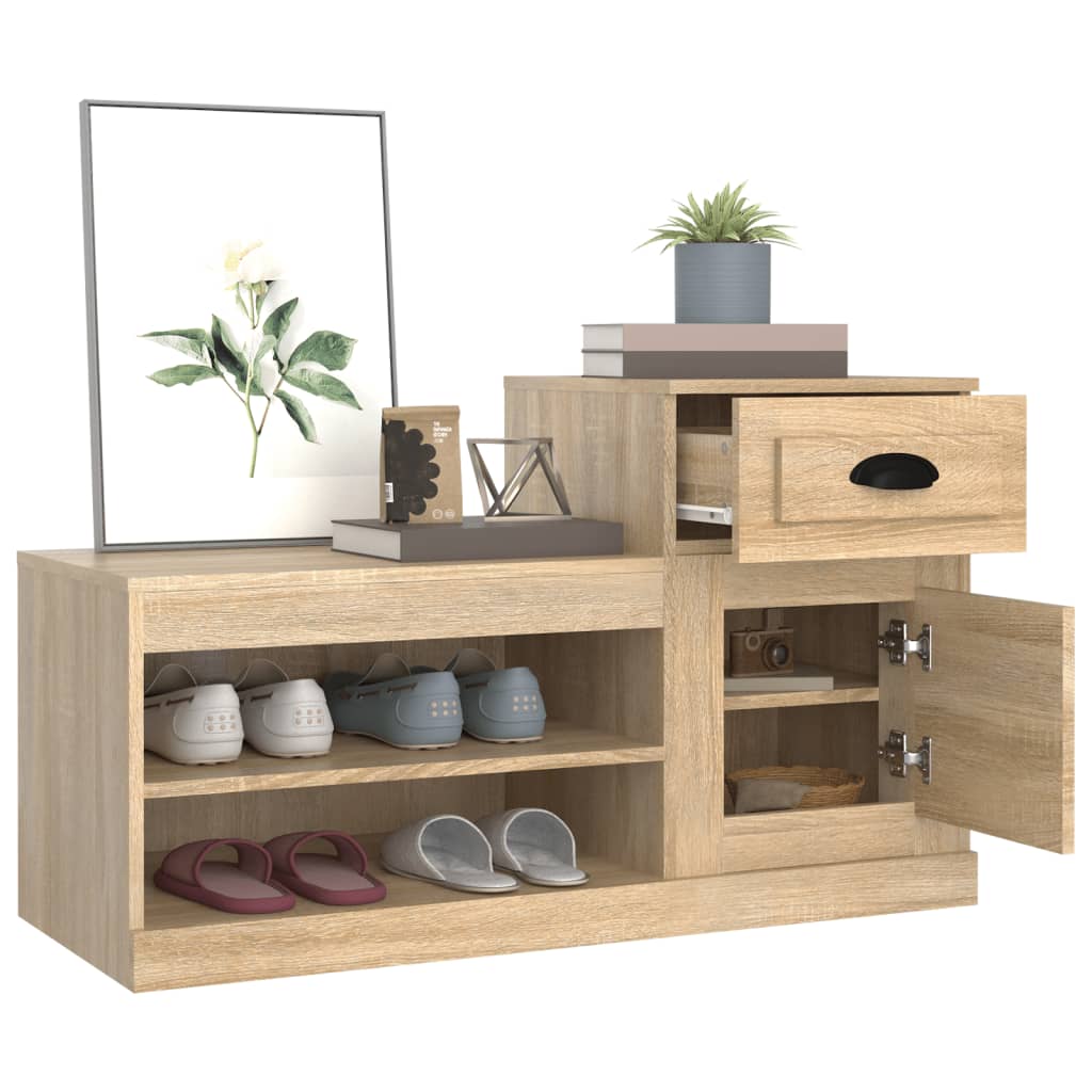 Schuhschrank Sonoma-Eiche 100X42X60 Cm Holzwerkstoff Sonoma Eiche
