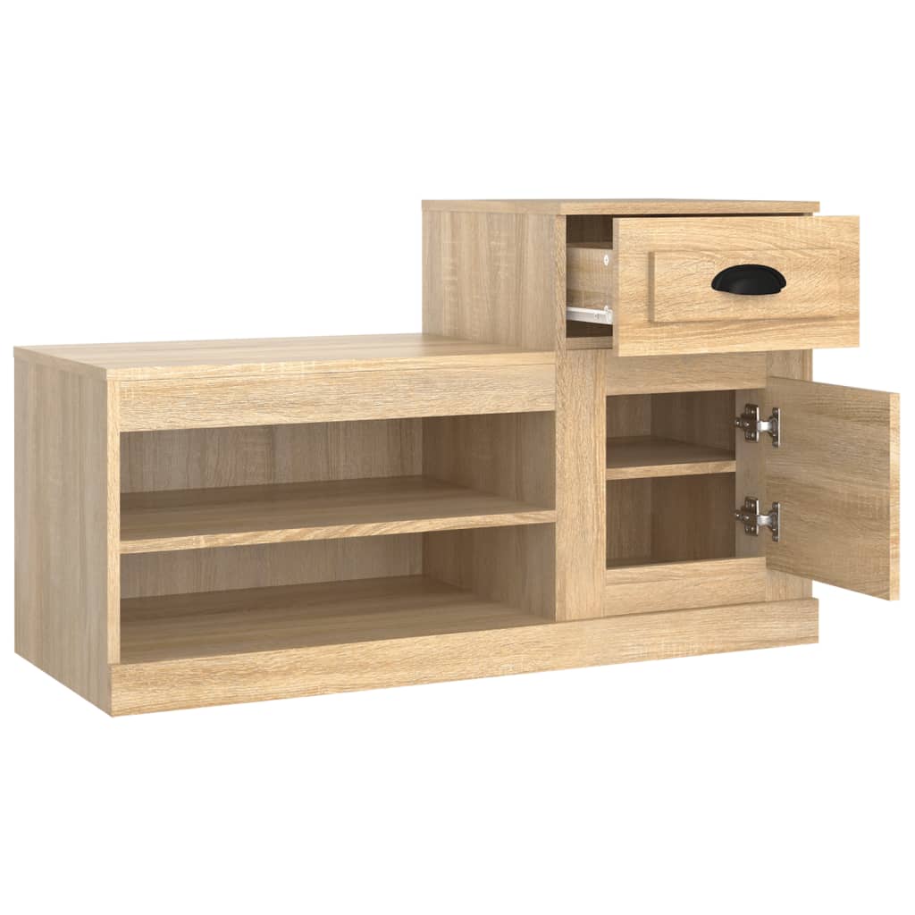 Schuhschrank Sonoma-Eiche 100X42X60 Cm Holzwerkstoff Sonoma Eiche