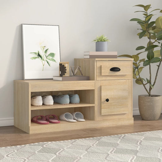 Schuhschrank Sonoma-Eiche 100X42X60 Cm Holzwerkstoff Sonoma Eiche