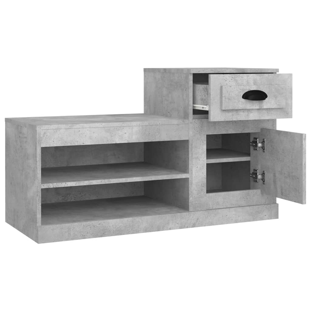 Schuhschrank 100X42X60 Cm Holzwerkstoff Betongrau