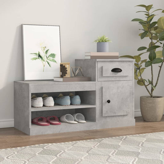 Schuhschrank 100X42X60 Cm Holzwerkstoff Betongrau