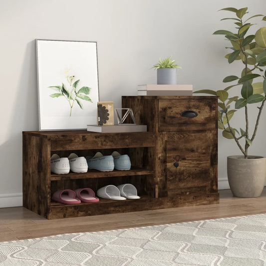 Schuhschrank 100X42X60 Cm Holzwerkstoff Räuchereiche