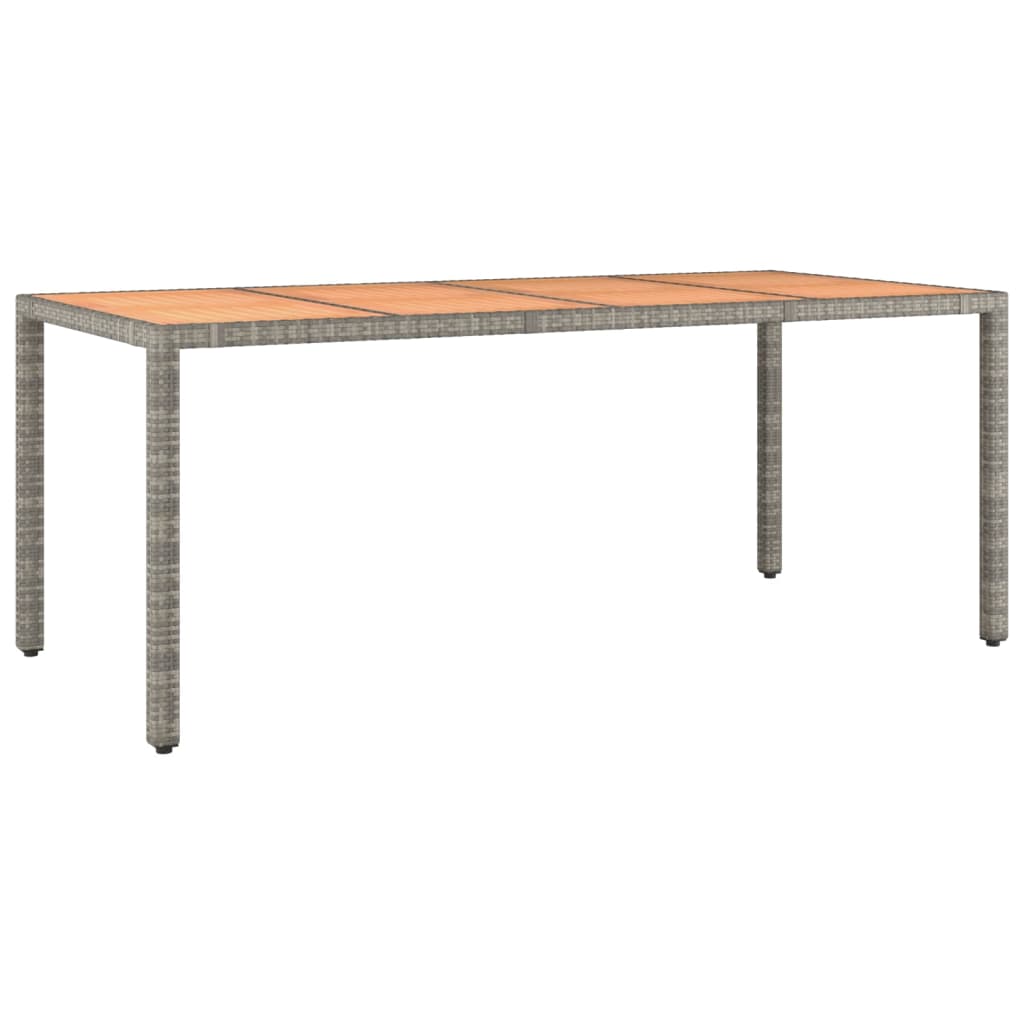 9-Tlg. Garten-Essgruppe Mit Kissen Grau Poly Rattan
