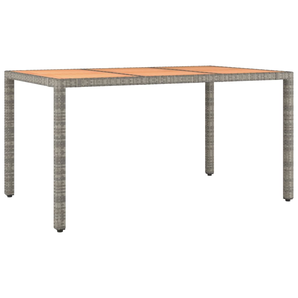 7-Tlg. Garten-Essgruppe Mit Kissen Grau Poly Rattan